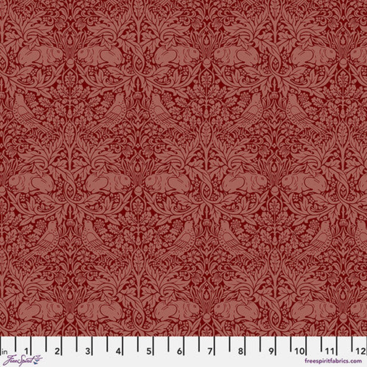 Fabric FreeSpirit Morris & Co. Small Thorned Rose Brer Rabbit Oxford Holiday by the Quarter Yard PWWM132